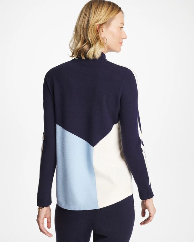 Zenergy Luxe Colorblock Half-Zip Pullover - image 3